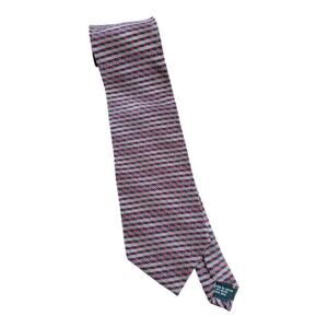 Jhane Barnes mens neck tie 100% silk red blue white stripes